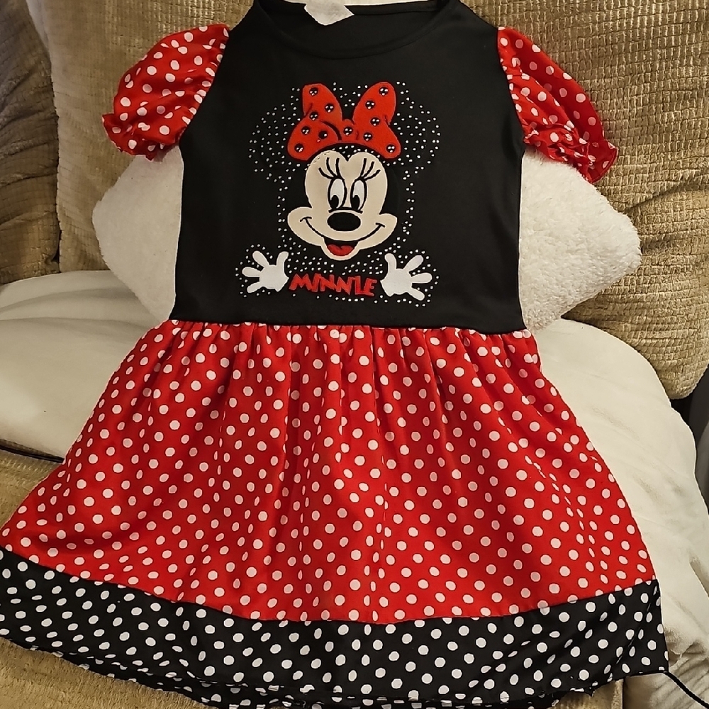 Disney Black and Red Puff Sleeve Sundress